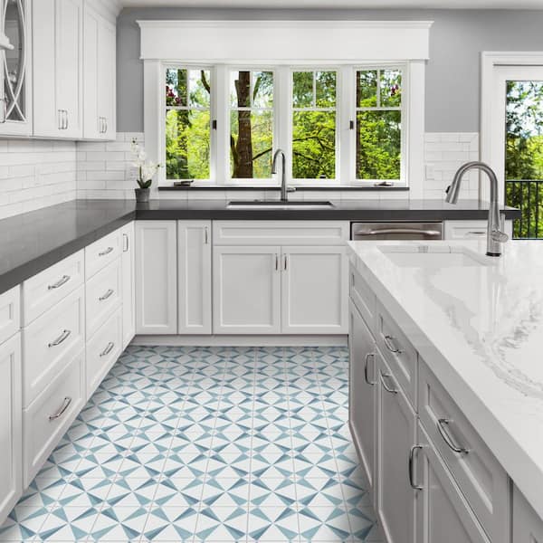 Villa Lagoon Tile Polaris Azul Multicolor/Matte 8 in. x 8 in