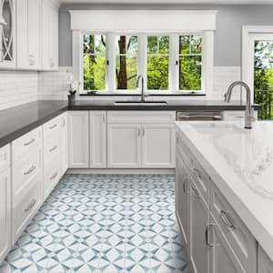 Polaris Azul Multicolor/Matte 8 in. x 8 in. Cement Handmade Floor and Wall Tile (Box of 8/3.45 sq. ft.)