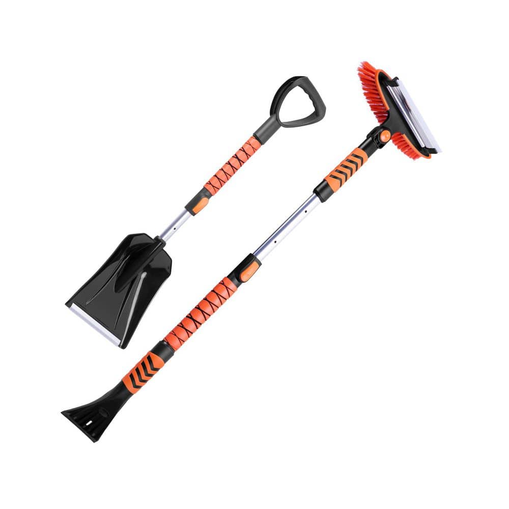 Car SUV Truck Snow Brush Shovel Kit with 180° Pivoting Head Ice Scraper Chenille Mitt Gloves Storage Bag price history on PriceWatchPro