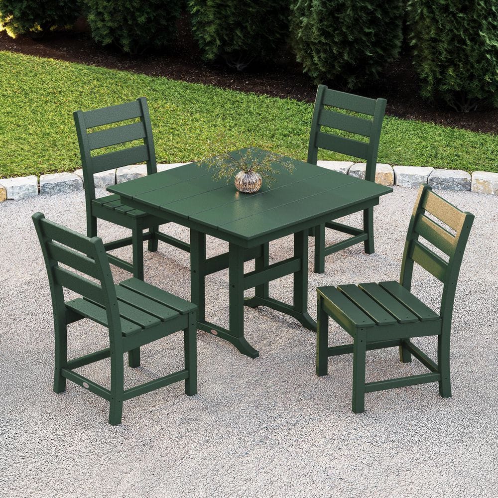 POLYWOOD Grant Park Green 5-Piece Plastic Side Chair Outdoor POLYWOOD Grant Park Green 5-Piece Plastic Side Chair Outdoor