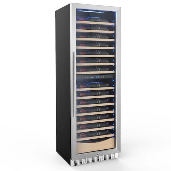 COWSAR 23.4 in. 112 Bottles Dual Zone Built-in/Freestanding Beverage and Wine Cooler in Silver