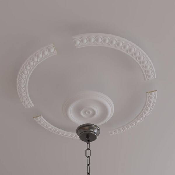 Ekena Millwork CR29HI Hillsborough Ceiling Ring (1/4 of Complete Circle), White