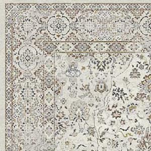 Ancient Garden 7 ft. 10 in. X 10 ft. 10 in. Cream/Beige Oriental Indoor Area Rug