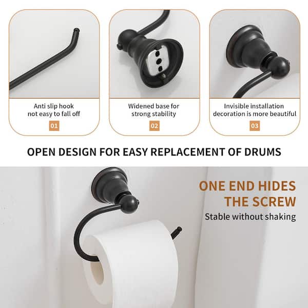 Wall Mounted Bathroom Accessories Tissue Toilet Paper Holder Rustic Toilet Paper Dispenser in Oil Rubbed Bronze