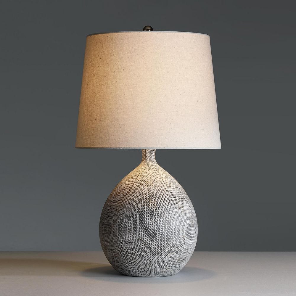 22 in. 3-Way Gray Ceramic Table Lamp with Hardback Shade price history on PriceWatchPro
