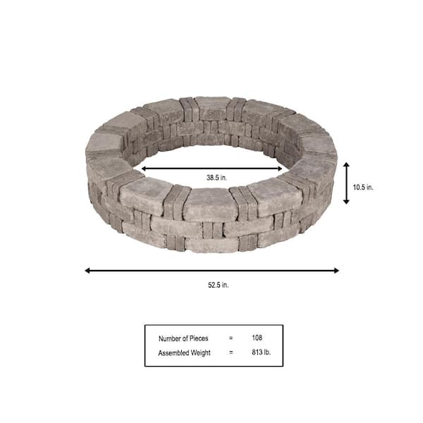 Pavestone RumbleStone 52.5 in. x 10.5 in. Tree Ring Kit in Greystone Pavestone RumbleStone 52.5 in. x 10.5 in. Tree Ring Kit in Greystone