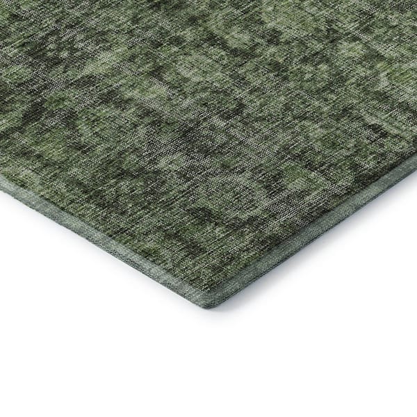 Mayfield Premium Machine Washable Abstract AMF1145 Cactus 8 ft. x 10 ft. Area Rug