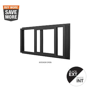 71.5 in. x 35.5 in. Select Series Left Hand Horizontal Sliding Vinyl Black Window with White Int, HPSC Glass and Screen