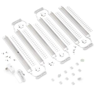 12 in. LED 6000K White Under Cabinet Lighting, Dimmable Hand Wave Activated (6-Pack)