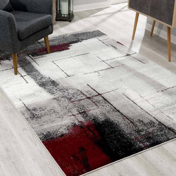 Rug Branch Montage Collection Modern Abstract Doormat Area Rug Entrance  Floor Mat (2x3 feet) - 2'3 x 3', Grey VE1166GY23 - The Home Depot