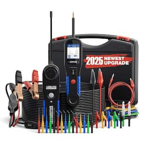 12-24V AC/DC Digital Power Circuit Probe Tester, Short & Open Circuit Finder with 30PCS Back Probe Kit, 40ft Cable