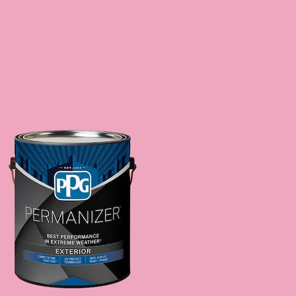 1 gal. PPG1181-4 Tickled Pink Semi-Gloss Exterior Paint