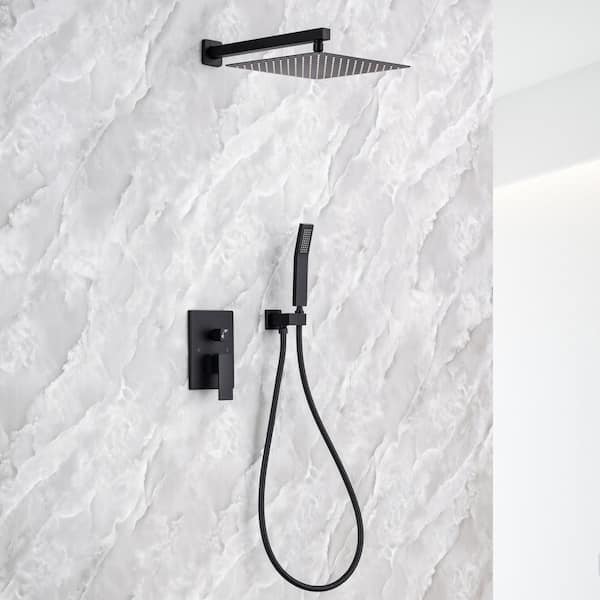 Staykiwi Single Handle 3 -Spray Patterns Shower Faucet 1.8 GPM with Anti Scald in. Black
