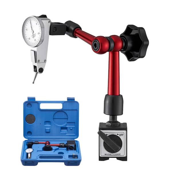 Dial Test Indicator, Universal Magnetic Base and Storage Case, 0.0005 in. Accuracy, 0-0.03 in. Range, Micro Ball Handle