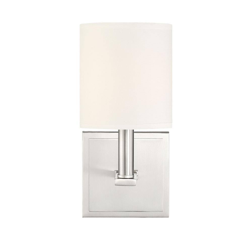 Waverly Satin Nickel Direct Wired Electric Wall Sconce