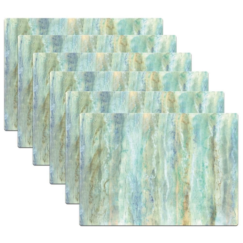 DASCO 17 in. x 12 in. MultiColored Vinyl Placemats (Set of 6) HD22018