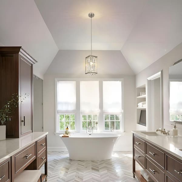 Henveton Jasslynn 60 Watt 1 Light Brushed Nickel Luxury