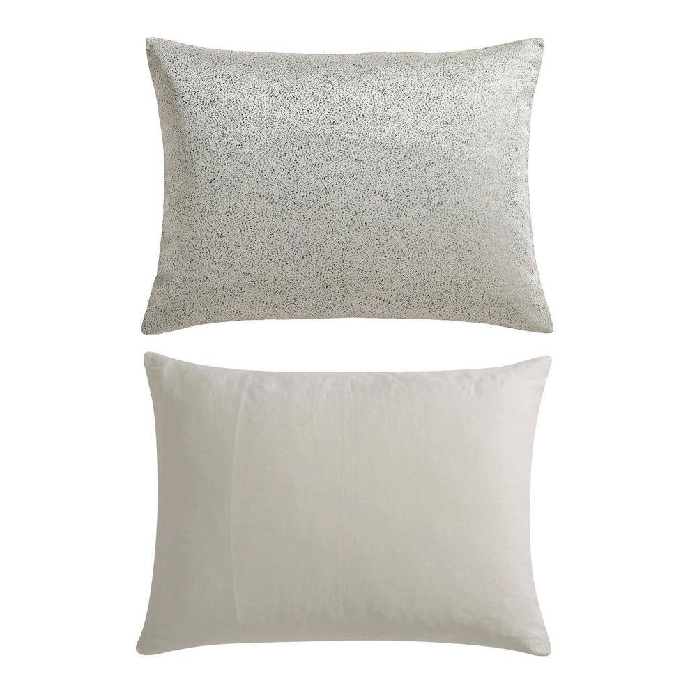 Taupe Satin Queen Duvet Cover Set with Shams