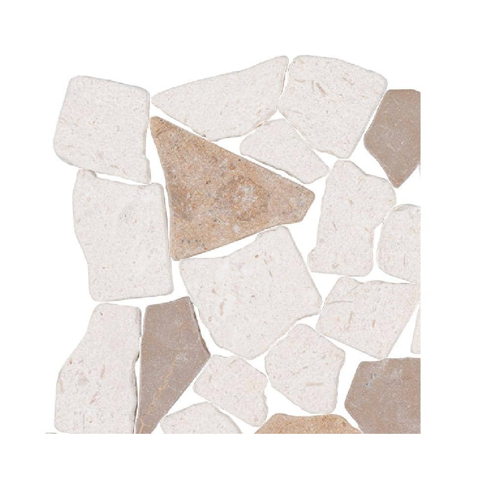Take Home Tile Sample - Lakeshore Pebble Cream 4.5 in. x 4.5 in. Honed Marble Mosaic price history on PriceWatchPro