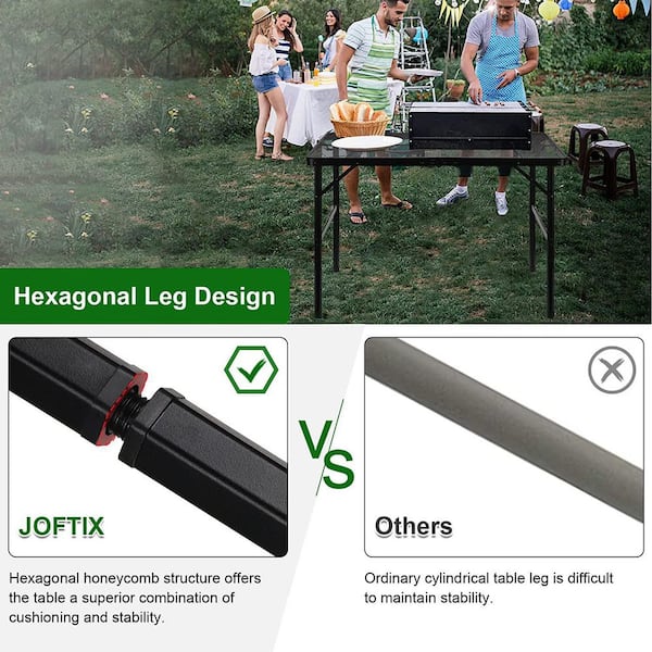 Sportneer Grill Table for Outside, 3ft(L) x 2ft(W) Height Adjustable  Camping Table Lightweight Aluminum Folding Portable Metal Folding Outdoor  Grill