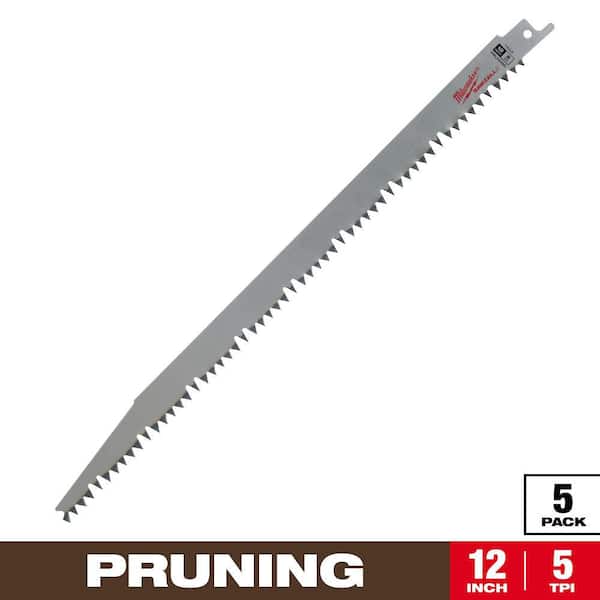 Milwaukee 12 in. 5 TPI Pruning SAWZALL Reciprocating Saw Blades (5-Pack)