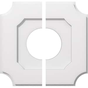 16 in. O.D. x 6 in. I.D. x 1 in. P Locke Architectural Grade PVC Contemporary Ceiling Medallion (2-Piece)