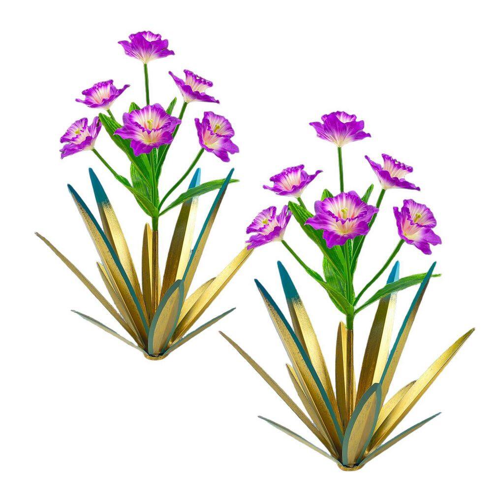 2 Big Purple Daffodil Metal Agave Plant Outdoor Decoration price history on PriceWatchPro