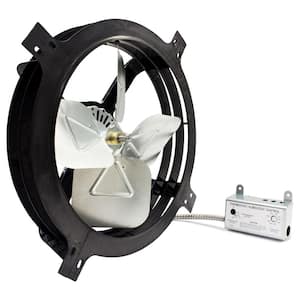 1620 CFM Black Electric Powered Gable Mount Electric Attic Fan