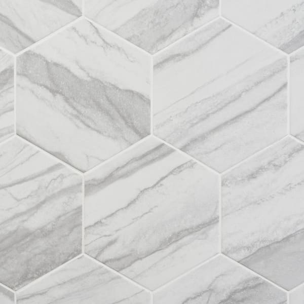 Ivy Hill Tile Macauba Hex Gray 10.15 in. x 11.41 in. Matte Porcelain Floor and Wall Tile (10.76 sq. ft./Case)