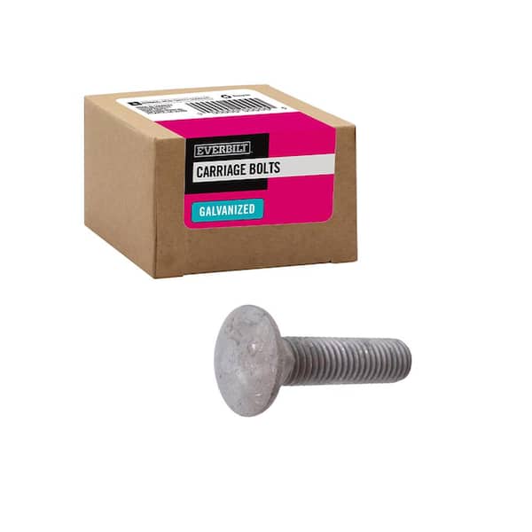 Everbilt 1/2 in.-13 x 2 in. Galvanized Carriage Bolt (15-Pack)