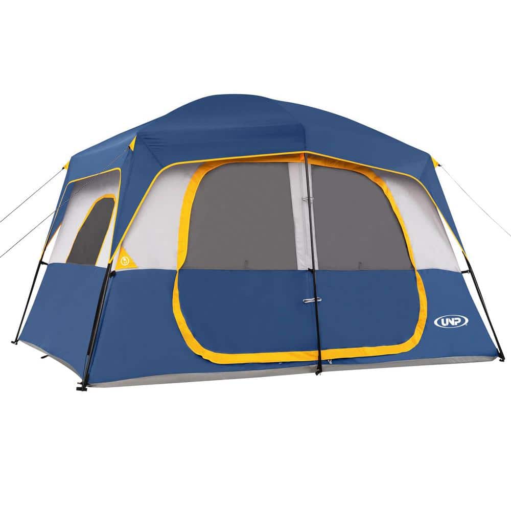 9 ft. x 12 ft. Deep Blue Camping Tent 8 Person with Rainfly Easy Set up Por