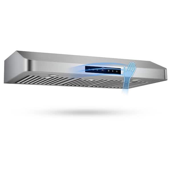 36 in. 900CFM Ducted Under Cabinet Range Hood in Stainless Steel with Gesture Control and 2xLED Lights