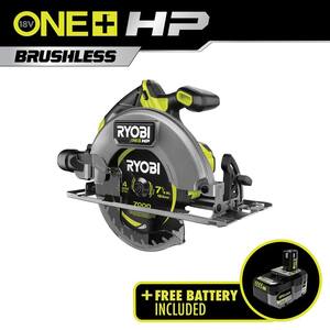 ONE+ HP 18V Brushless Cordless 7-1/4 in. Circular Saw with 4.0 Ah Lithium-Ion HIGH PERFORMANCE Battery