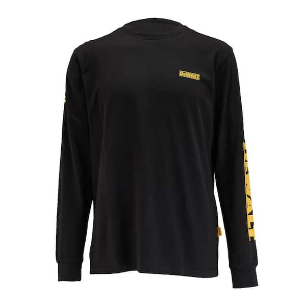 DEWALT Brand Carrier Unisex XXL Black Blend Long Sleeved T-Shirt