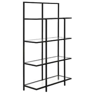 Ingels 62 in. Blackened Bronze 4-Shelf Standard Bookcase