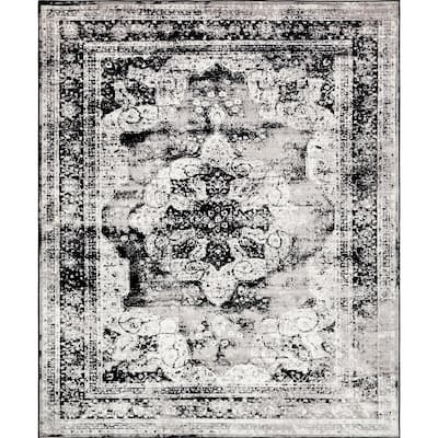 Medallion Black Area Rugs Rugs The Home Depot