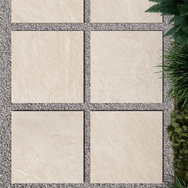 24 in. x 24 in. x 0.75 in. Alpe White Porcelain Paver 24 in. x 24 in. x 0.75 in. Alpe White Porcelain Paver