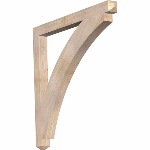 Ekena Millwork 3.5 in. x 44 in. x 44 in. Douglas Fir Thorton Craftsman Smooth Bracket