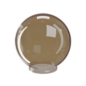 12 in. Dia Globe Smoke Smooth Acrylic with 3.91 in. Outside Diameter Fitter Neck