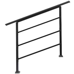 38 in. H x 49 in. W Black Iron Stair Railing Kit