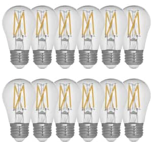 60-Watt Equivalent A15 Dimmable Filament CEC 90+ CRI Clear Glass LED Ceiling Fan Light Bulb Daylight 5000K (12-Pack)