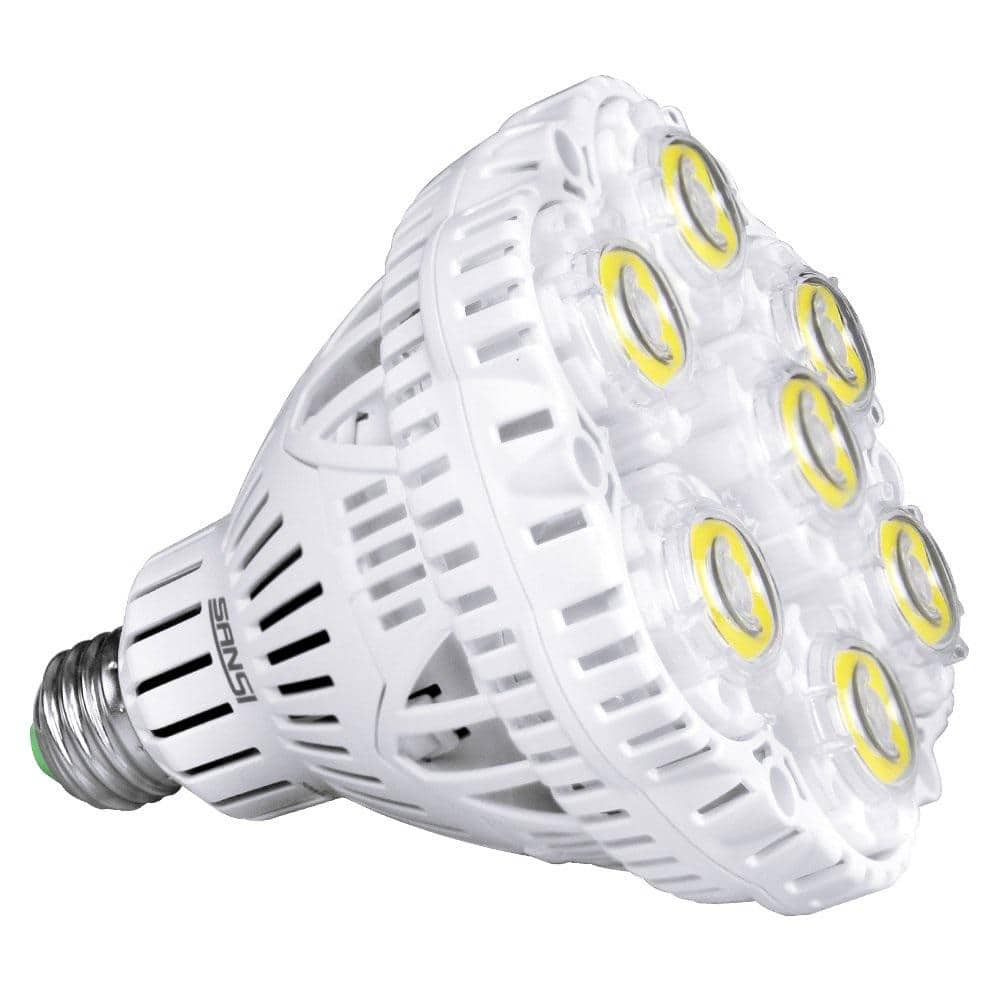 SANSI 300-Watt Equivalent BR30 1-Light Non-Dimmable 5500 Lumens LED Light Bulb Daylight in 5000K 01-02-001-014550 - Home Depot