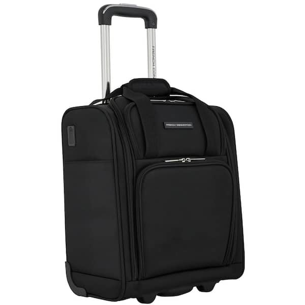 French Connection 16 in. Black Underseater Carry-On w/USB Feature