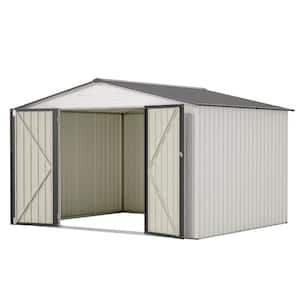 10 ft. W x 8 ft. D Outdoor Metal Tool Storage Shed with Vents and Lockable Door (80 sq. ft.)