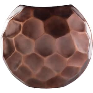 Sait 13 in. Copper Aluminum Decorative Vase