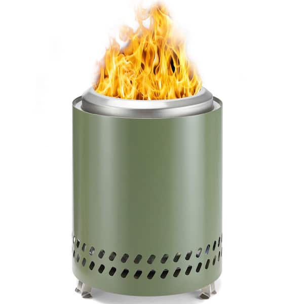 Clihome 304 Stainless Steel Tabletop Wood Pellets Burning Green Smokeless Fire Pits