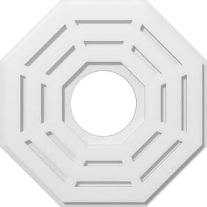1 in. P X 8-3/4 in. C X 22 in. OD X 7 in. ID Westin Architectural Grade PVC Contemporary Ceiling Medallion