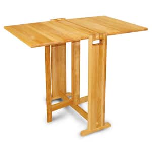 Natural Hardwood Butcher Block Folding Table