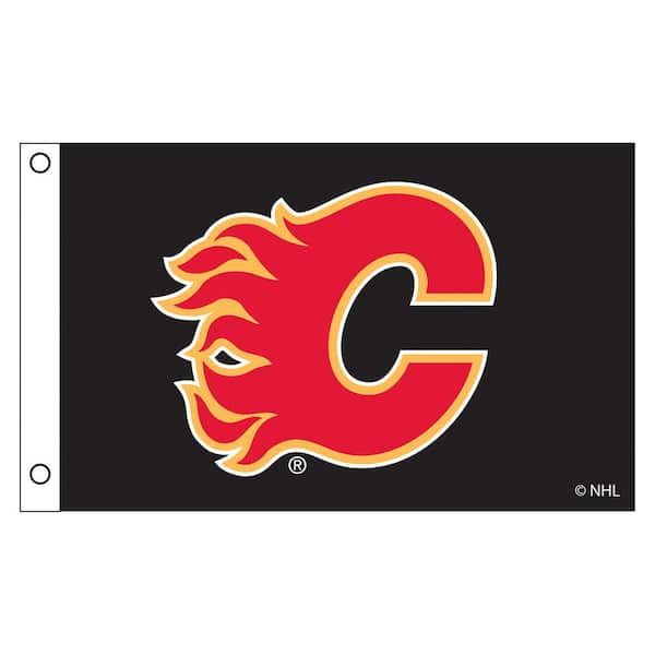 Evergreen Enterprises 3 ft. x 5 ft. Calgary Flames Single Sided House Flag with 2-Grommets
