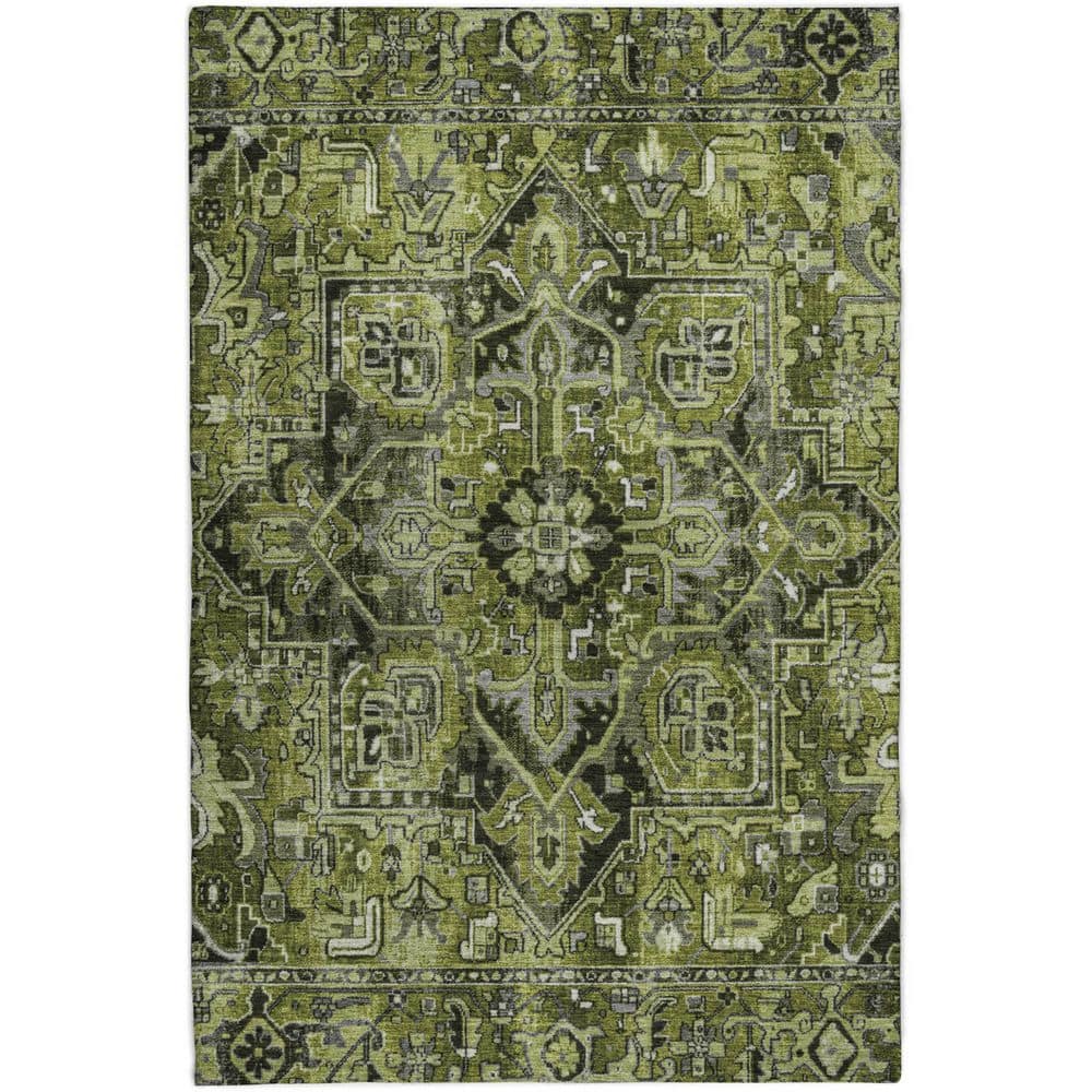 Dream Shag Premium Machine Washable Abstract ADS570 Olive 10 ft. x 14 ft. Area Rug price history on PriceWatchPro